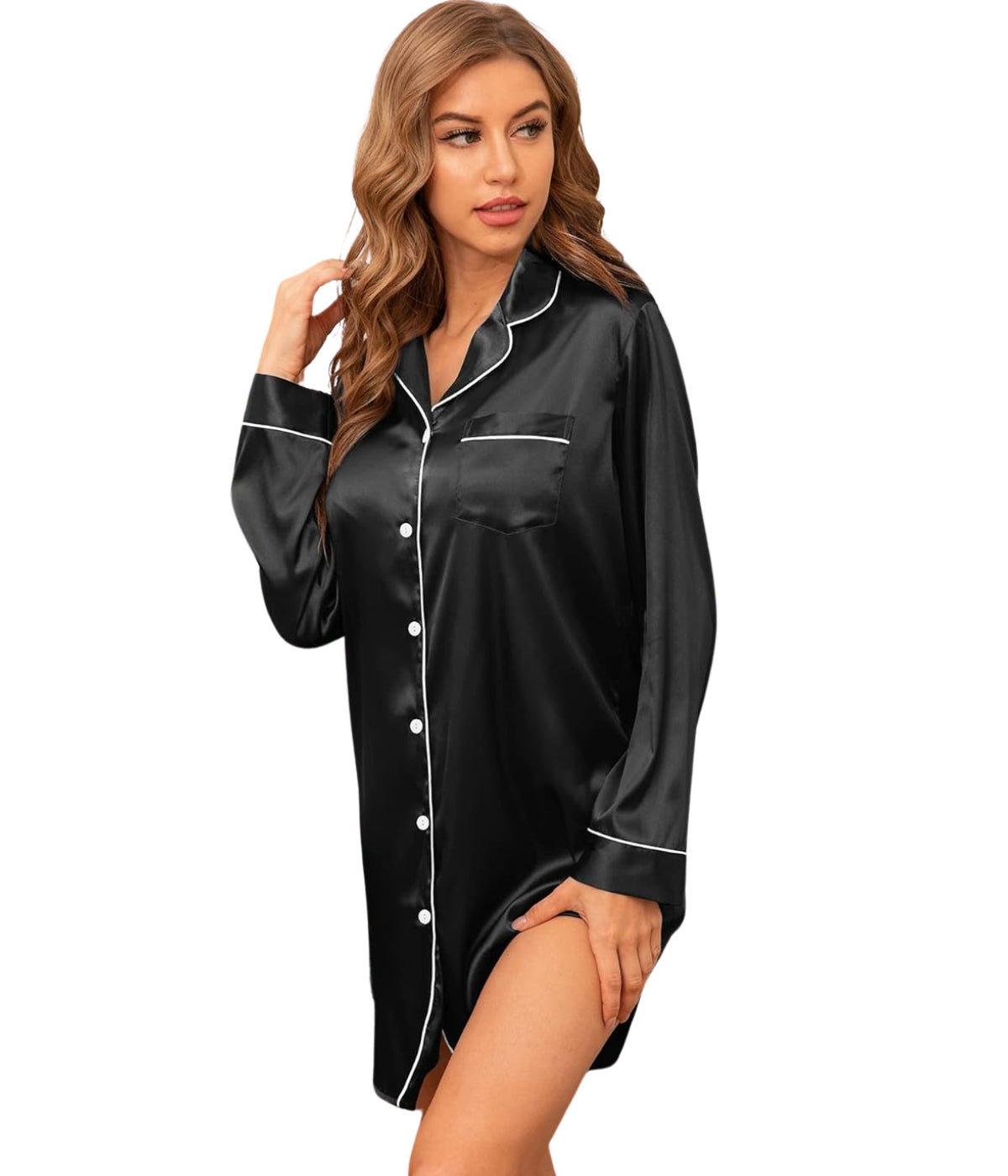 Camisola Feminina Americana Manga Longa - Preto