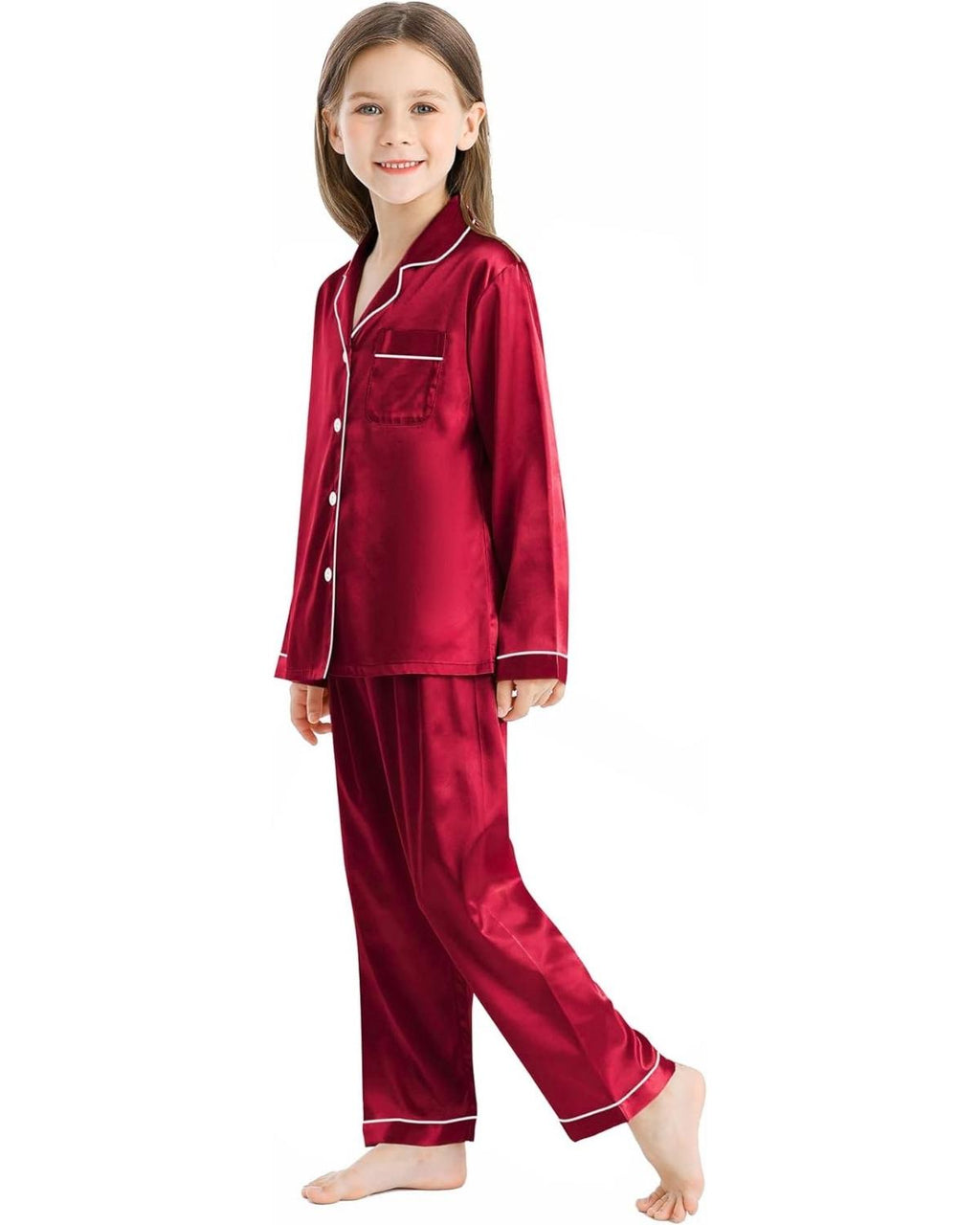 Pijama Infantil Americano Calça e Camisa Manga Longa - Vermelho