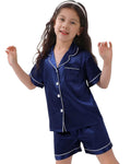 Pijama Infantil Americano Unissex Short e Camisa Manga Curta - Marinho