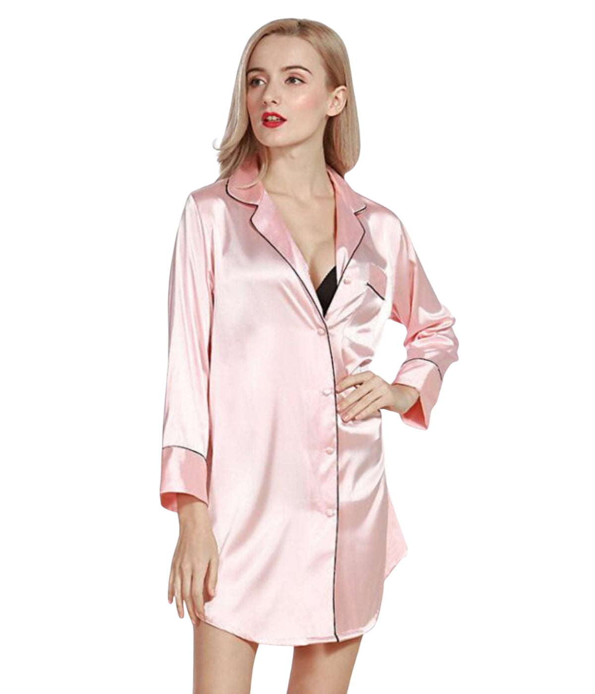 Camisola Feminina Americana Manga Longa - Rosa