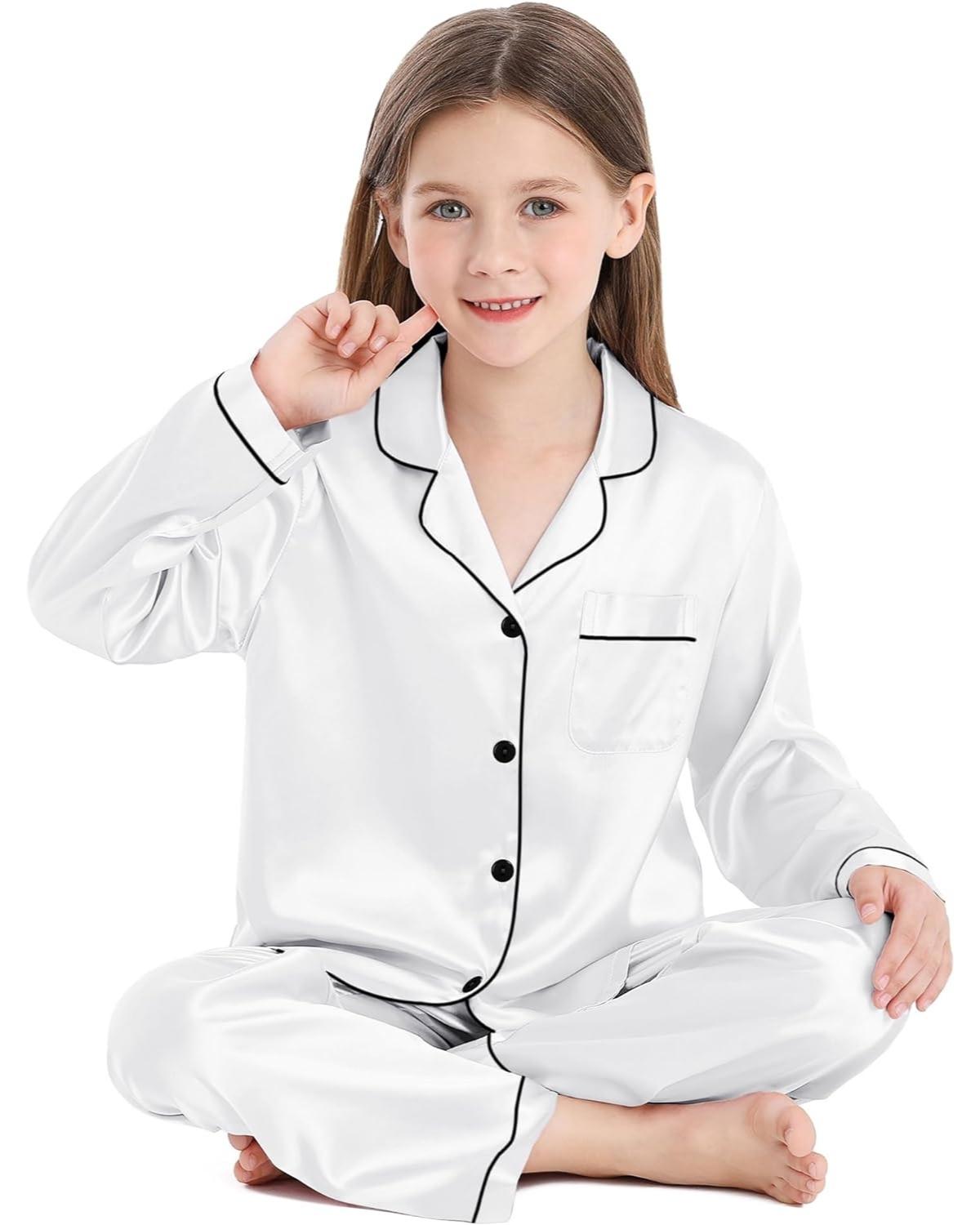 Pijama Infantil Americano Calça e Camisa Manga - Branco