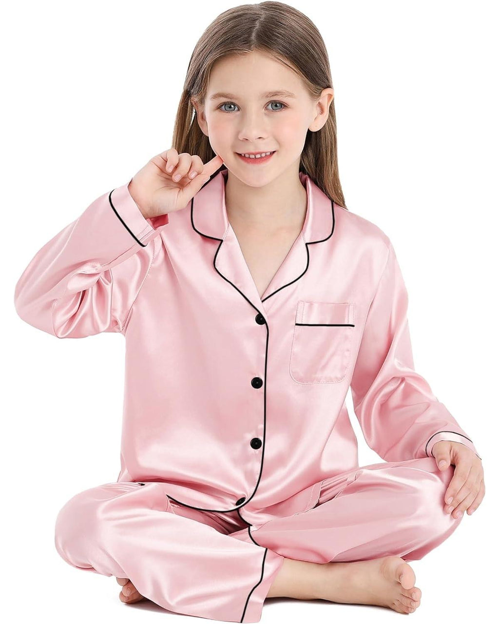 Pijama Infantil Americano  Calça e Camisa Manga - Rosa