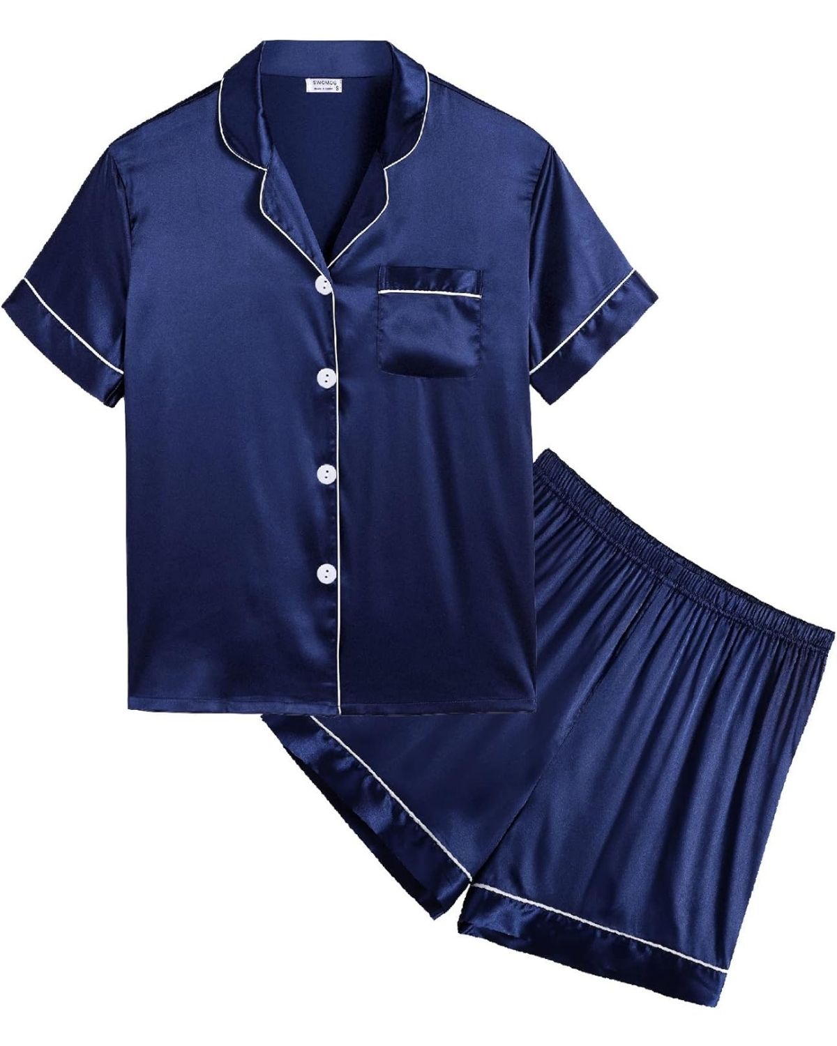 Pijama Infantil Americano Unissex Short e Camisa Manga Curta - Marinho